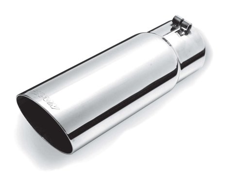 Gibson Round Single Wall Angle-Cut Tip - 4in OD/3in Inlet/7.5in Length - Stainless thumbnail 4