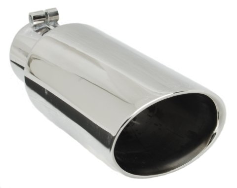 Gibson Round Dual Wall Oval Slash-Cut Tip - 3.5in OD/2.375in Inlet/11in Length - Stainless thumbnail 1
