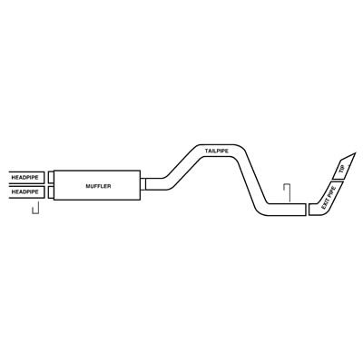 Gibson 96-97 Chevrolet C3500 Base 5.7L 3in Cat-Back Single Exhaust - Stainless thumbnail 2