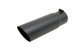 Gibson Round Single Wall Angle-Cut Tip - 4in OD/3in Inlet/12in Length - Black Ceramic thumbnail 4