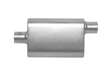 Gibson CFT Superflow Center/Offset Oval Muffler - 4x9x13in/2.5in Inlet/2.5in Outlet - Stainless thumbnail 1