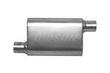 Gibson CFT Superflow Offset/Offset Oval Muffler - 4x9x13in/2.5in Inlet/2.5in Outlet - Stainless thumbnail 3