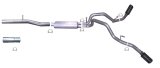 Gibson 10-12 Chevrolet Silverado 1500 Hybrid 6.0L 2.25in Cat-Back Dual Extreme Exhaust - Black Elite thumbnail 1