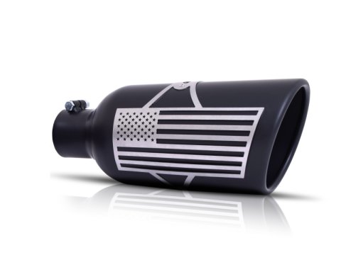 Gibson Patriot Series Rolled Edge Slash-Cut Tip - 5in OD/2.5-2.75in Inlet/12in Length - Blk Ceramic thumbnail 1