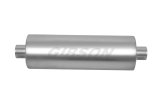 Gibson SFT Superflow Center/Center Round Muffler - 8x24in/3.5in Inlet/3.5in Outlet - Stainless thumbnail 1