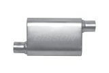 Gibson MWA Superflow Offset/Offset Oval Muffler - 4x9x14in/2.5in Inlet/2.5in Outlet - Stainless thumbnail 2