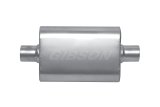 Gibson MWA Superflow Center/Center Oval Muffler - 4x9x14in/2.5in Inlet/2.5in Outlet - Stainless thumbnail 5