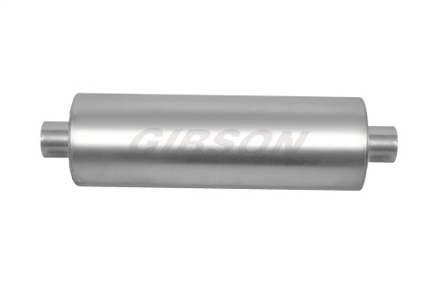 Gibson MWA Superflow Center/Center Round Muffler - 5x10in/3in Inlet/3in Outlet - Stainless thumbnail 5