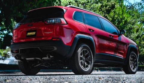 Gibson 14-20 Jeep Cherokee 3.2L 2.5in/2.25in Cat-Back Dual Split Exhaust - Stainless thumbnail 3