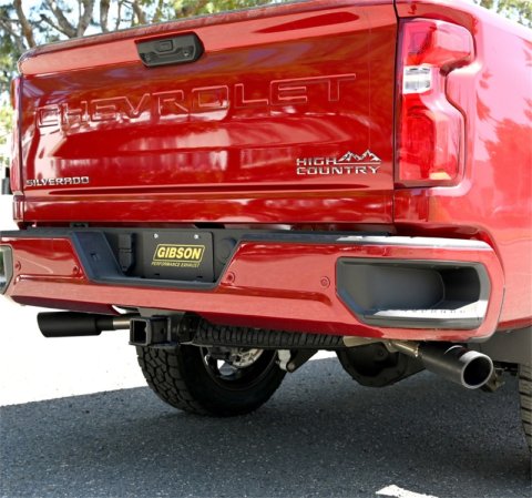 Gibson 20-21 Chevy Silverado 2500HD 6.6L 2.5in Cat-Back Dual Extreme Exhaust - Black Elite thumbnail 2