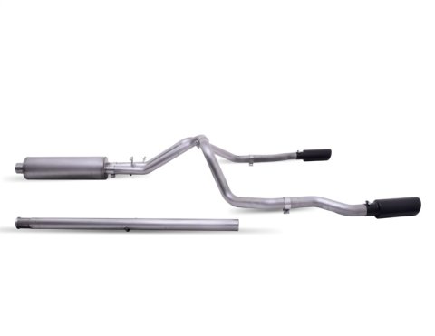 Gibson 19-22 GMC Sierra 1500 4.3-5.3L 3in/2.5in Cat-Back Dual Extreme Exhaust Stainless -Black Elite thumbnail 1