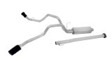 Gibson 15-20 Ford F-150 2.7/3.5/5.0L 3in/2.5in Cat-Back Dual Extreme Exhaust Stainless - Black Elite thumbnail 1