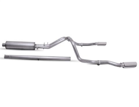 Gibson 20-22 Silverado/GMC Sierra 2500 HD 6.6L Crew Cab (Long Bed) Cat-Back Dual Split Exhaust thumbnail 4