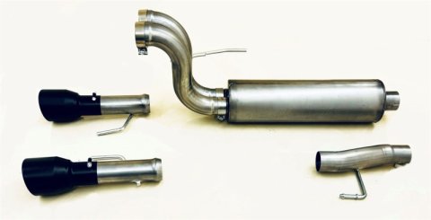 Gibson 2024 Ford F150 5.0L Black Elite Stainless Steel Split Rear Exhaust thumbnail 1