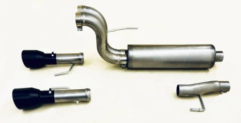 Gibson 2024 Ford F150 5.0L Black Elite Stainless Steel Split Rear Exhaust thumbnail 2