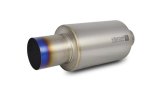 Vibrant Titanium Muffler w/Straight Cut Burnt Tip 2.5in. Inlet / 2.5in. Outlet thumbnail 2