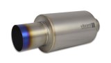Vibrant Titanium Muffler w/Straight Cut Burnt Tip 2.5in. Inlet / 2.5in. Outlet thumbnail 4