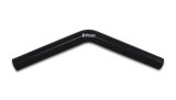 Vibrant 4 Ply Reinforced Silicone Elbow Connector - 1.25in ID x 8in Leg 45 Deg Elbow (BLACK) thumbnail 2