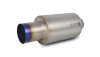 Vibrant Titanium Muffler w/Straight Cut Burnt Tip 3.5in Inlet / 3.5in Outlet thumbnail 4