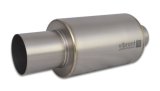 Vibrant Titanium Muffler w/Straight Cut Natural Tip 3.5in Inlet / 3.5in Outlet thumbnail 2