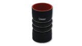 Vibrant 4 Ply Aramid Hump Hose w/3 SS Rings 4in ID x 8in Length - Black thumbnail 1