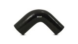 Vibrant 1.5in ID x 2in ID x 4in Long Gloss Black Silicone 90 Degree Transition Elbow thumbnail 1