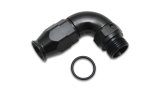 Vibrant -8AN Hose to -10ORB Aluminum 90 deg One Piece Fitting for PTFE Hose thumbnail 1