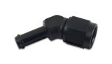 Vibrant -8AN to 3/8in Hose Barb 45 Degree Adapter - Anodized Black thumbnail 1