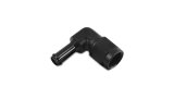 Vibrant -8AN to 3/8in Hose Barb 90 Degree Adapter - Anodized Black thumbnail 1