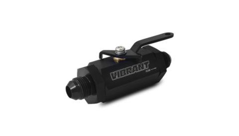 Vibrant -10AN to -10AN Male Shut Off Valve - Black