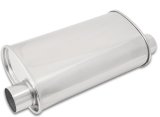 Vibrant StreetPower Oval Muffler 5in x 9in x 15in - 2.5in inlet/outlet (Offset-Offset Same Side) thumbnail 3