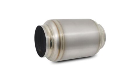 Vibrant Titanium Muffler w/Natural Tip 4in. Inlet / 4in. Outlet / 5.875in Dia