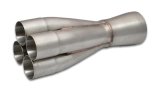 Vibrant 4-1 SS Merge Collectors (1-7/8in Inlet Slipover ID 2-1/2in Merge Outlet OD) Single Unit thumbnail 1