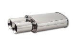 Vibrant StreetPower Oval Muffler w/ Dual 3.5in Round Tips Straight Cut Beveled Edge 2.5in inlet I.D. thumbnail 1