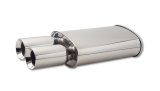 Vibrant StreetPower Oval Muffler w/ Dual 3.5in Round Tips Straight Cut Beveled Edge 2.5in inlet I.D. thumbnail 2
