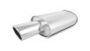 Vibrant StreetPower Oval Muffler with 4in Round Tip Angle Cut Rolled Edge - 2.5in inlet I.D. thumbnail 6