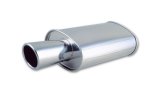 Vibrant StreetPower Oval Muffler with 4in Round Tip Angle Cut Rolled Edge - 2.5in inlet I.D. thumbnail 7