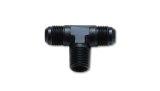 Vibrant -10AN x 1/2in NPT Flare to Pipe Tee Adapter Fitting - Aluminum thumbnail 1