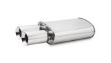Vibrant StreetPower Turbo Oval Muff w/ Dual 3.5in Round Tips Straight Cut Bev Edge 3in inlet I.D. thumbnail 2