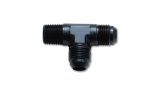 Vibrant -6AN x 1/4in NPT Flare to Pipe On Run Tee Adapter Fitting - Aluminum thumbnail 6
