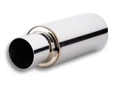 Vibrant TPV Turbo Round Muffler (23in Long) with 4in Round Tip Straight Cut - 3in inlet I.D. thumbnail 3