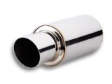 Vibrant TPV Turbo Round Muffler (17in Long) with 4in Round Tip Angle Cut - 3in inlet I.D. thumbnail 3