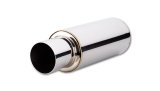 Vibrant TPV Round Muffler (23in Long) with 4in Round Tip Straight Cut - 4in inlet I.D. thumbnail 1