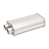 Vibrant StreetPower Oval Muff 5in x 9in x 15in long body 3in in I.D. x dual 2.5in out Center-Dual thumbnail 7