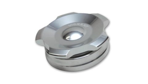 Vibrant 2in OD Aluminum Weld Bungs w/ Polished Aluminum Threaded Cap (incl. O-Ring) thumbnail 1
