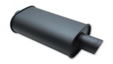 Vibrant StreetPower FLAT BLACK Oval Muffler with Single 3in Outlet - 2.25in inlet I.D. thumbnail 1