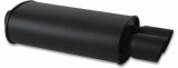 Vibrant StreetPower FLAT BLACK Oval Muffler with Single 3in Outlet - 2.5in inlet I.D. thumbnail 5