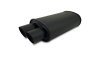 Vibrant StreetPower FLAT BLACK Oval Muffler with Dual 3in Outlet - 3in inlet I.D. thumbnail 6