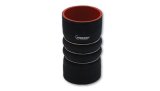 Vibrant 4 Ply Aramid Reinf Silicone Hump Hose conn 3.5in IDx6in long 3 reinforcement ring MATTE BLK thumbnail 3