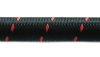 Vibrant -8 AN Two-Tone Black/Red Nylon Braided Flex Hose (2 foot roll) thumbnail 6